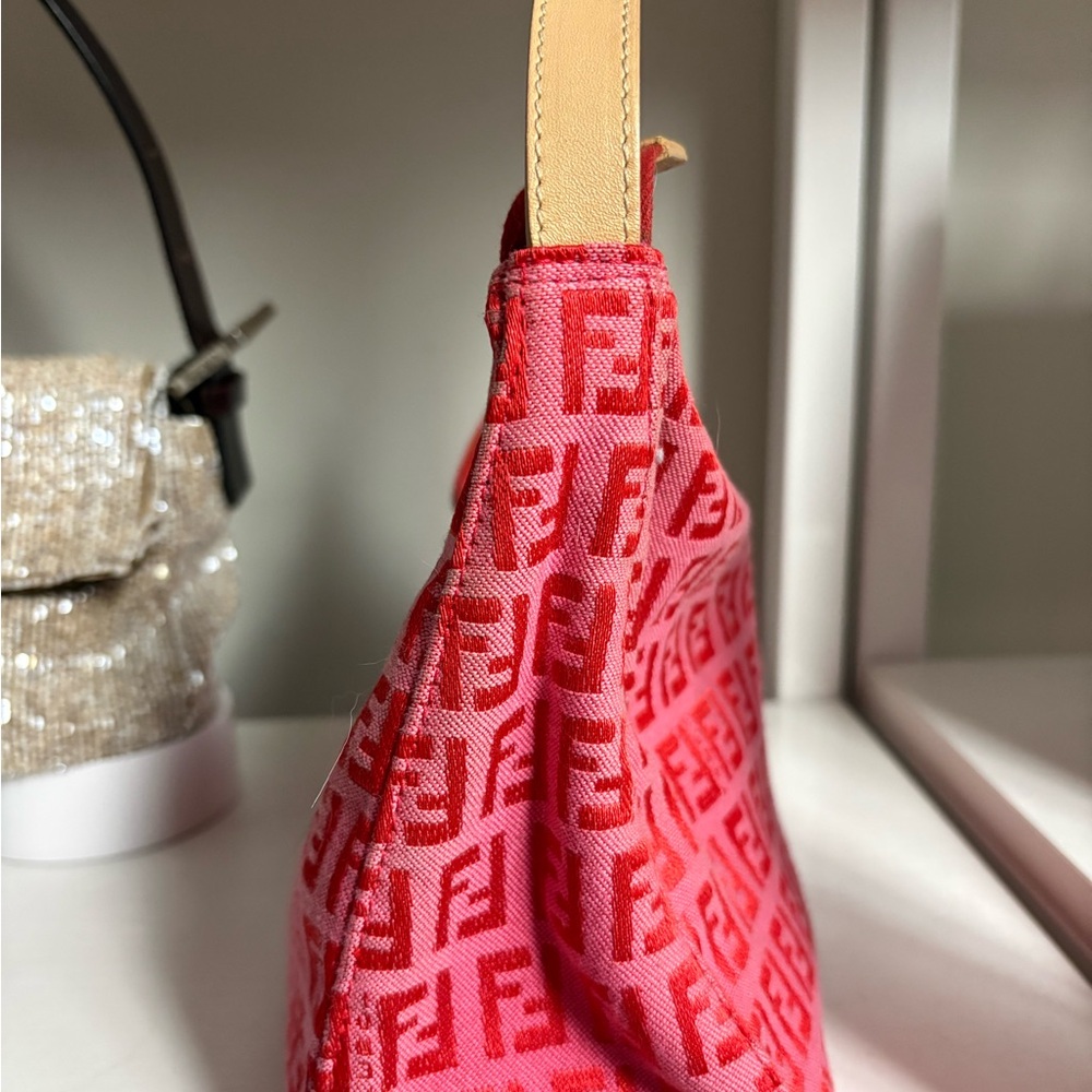 Vintage Fendi Red Zucchino Pochette - Picture 2 of 4